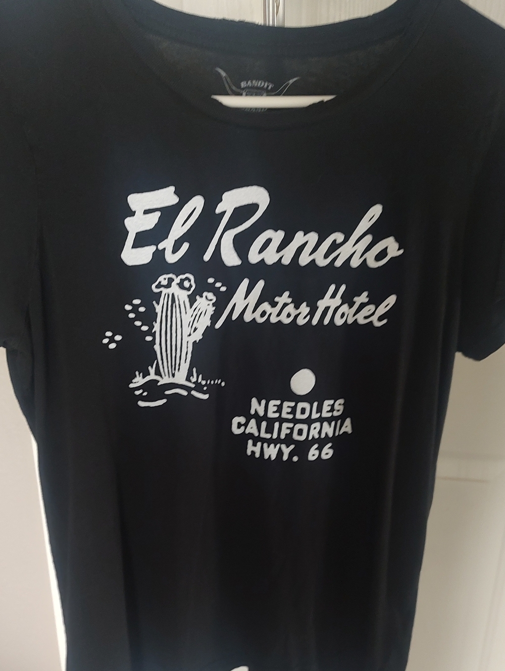 El Rancho Motor Hotel Graphic Tee - Black with White Print